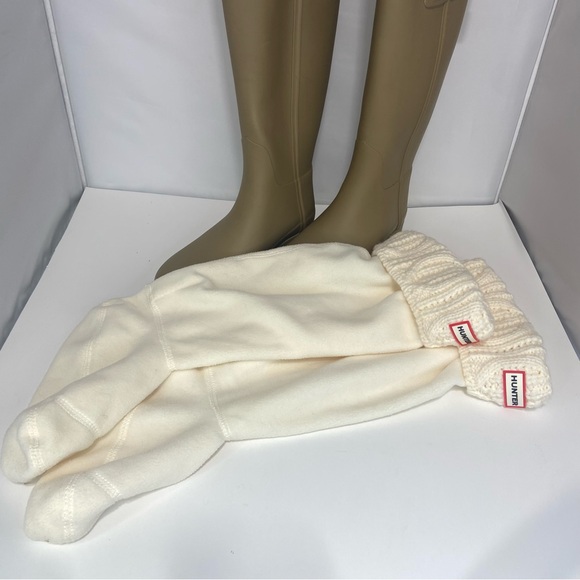 Hunter Tall Rain Boots with Knit Cuffs - Olive Green - Picture 11 of 13